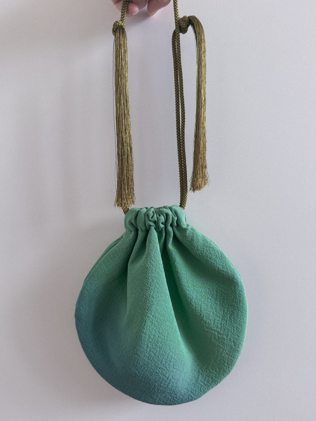 Tassel Drawstring Silk Bag