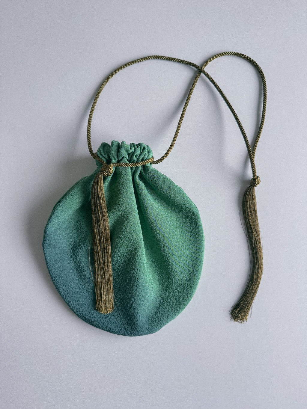 Tassel Drawstring Silk Bag