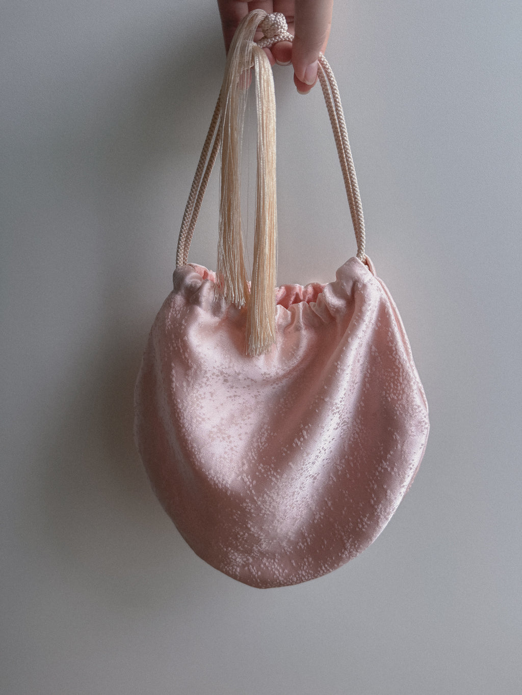 Tassel Drawstring Silk Bag