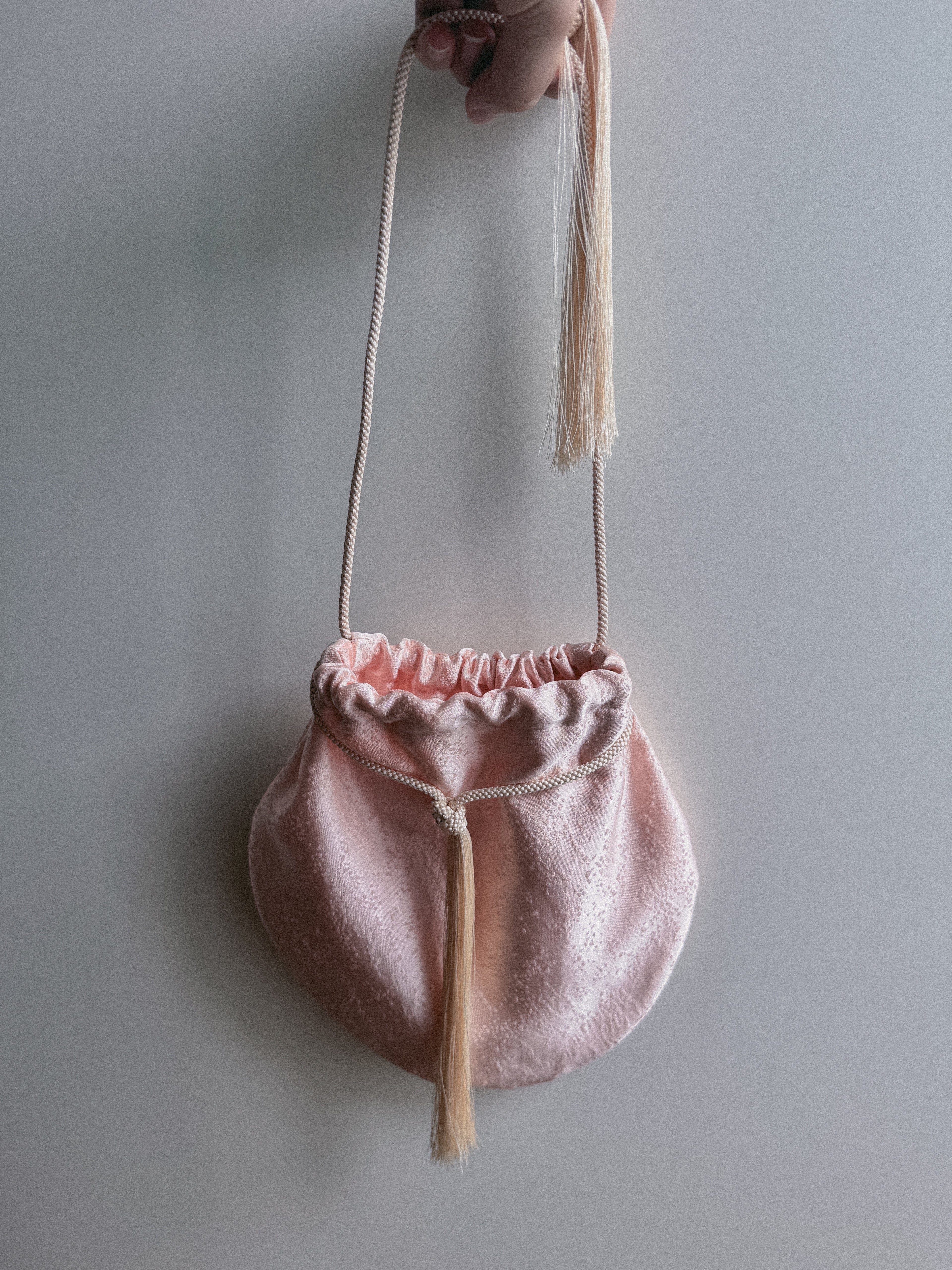 Tassel Drawstring Silk Bag