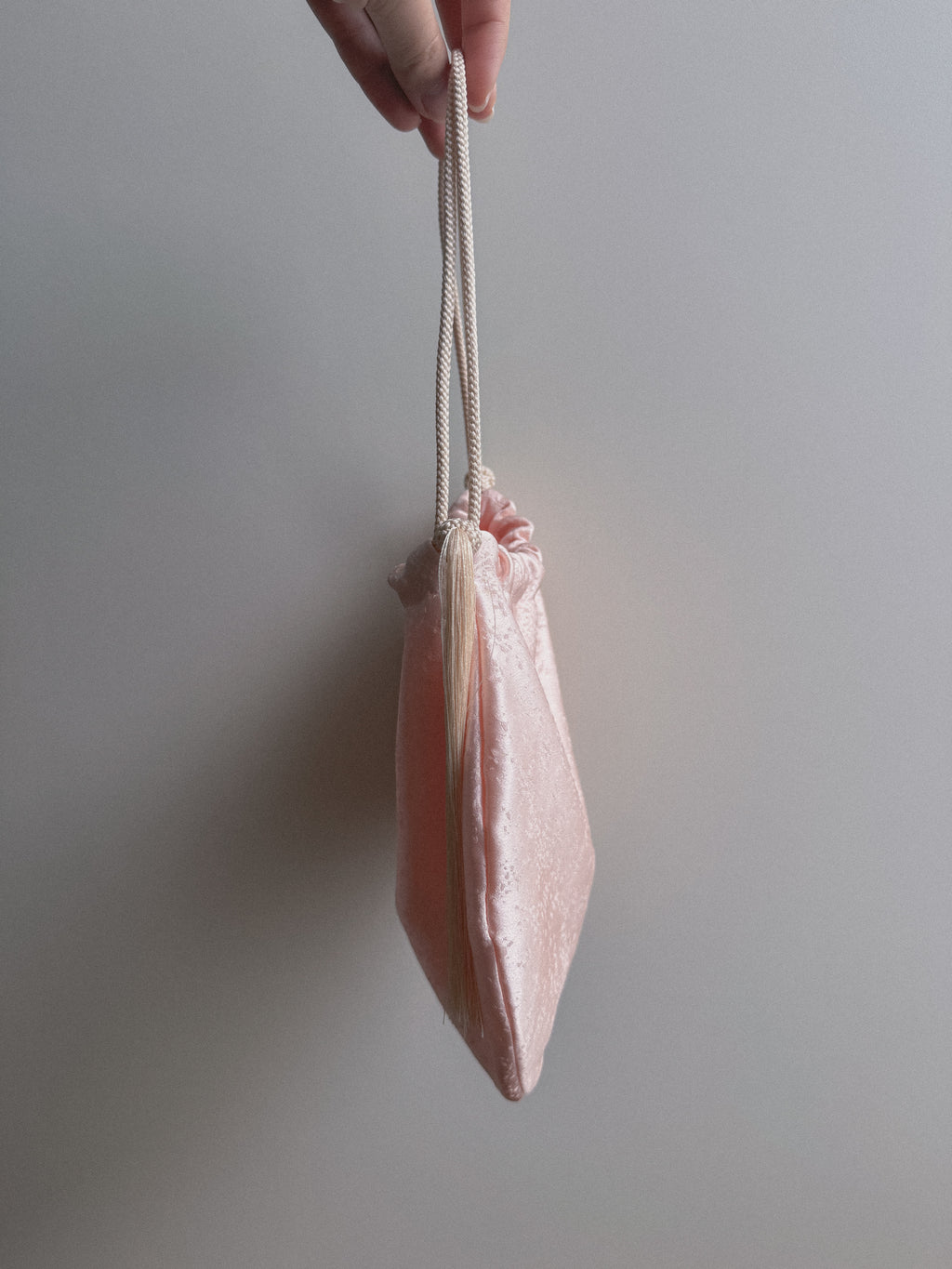 Tassel Drawstring Silk Bag
