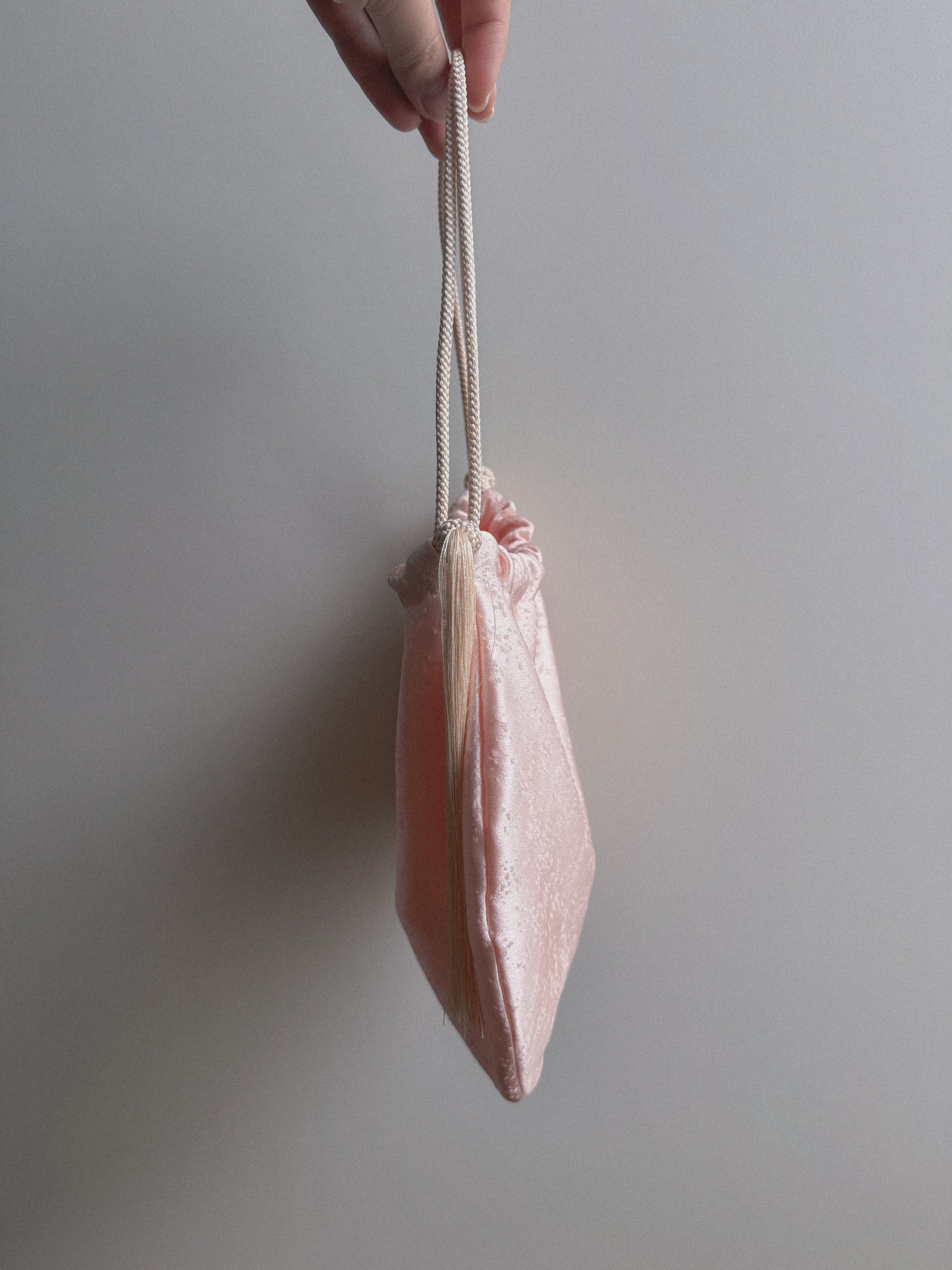 Tassel Drawstring Silk Bag