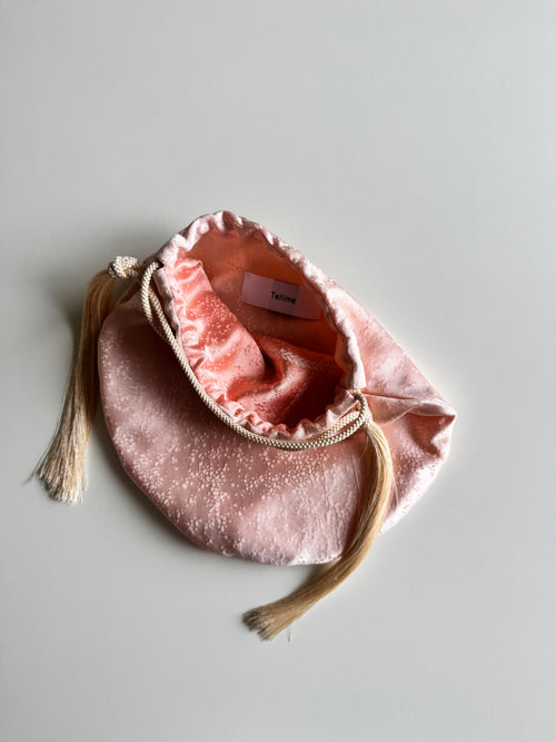 Tassel Drawstring Silk Bag