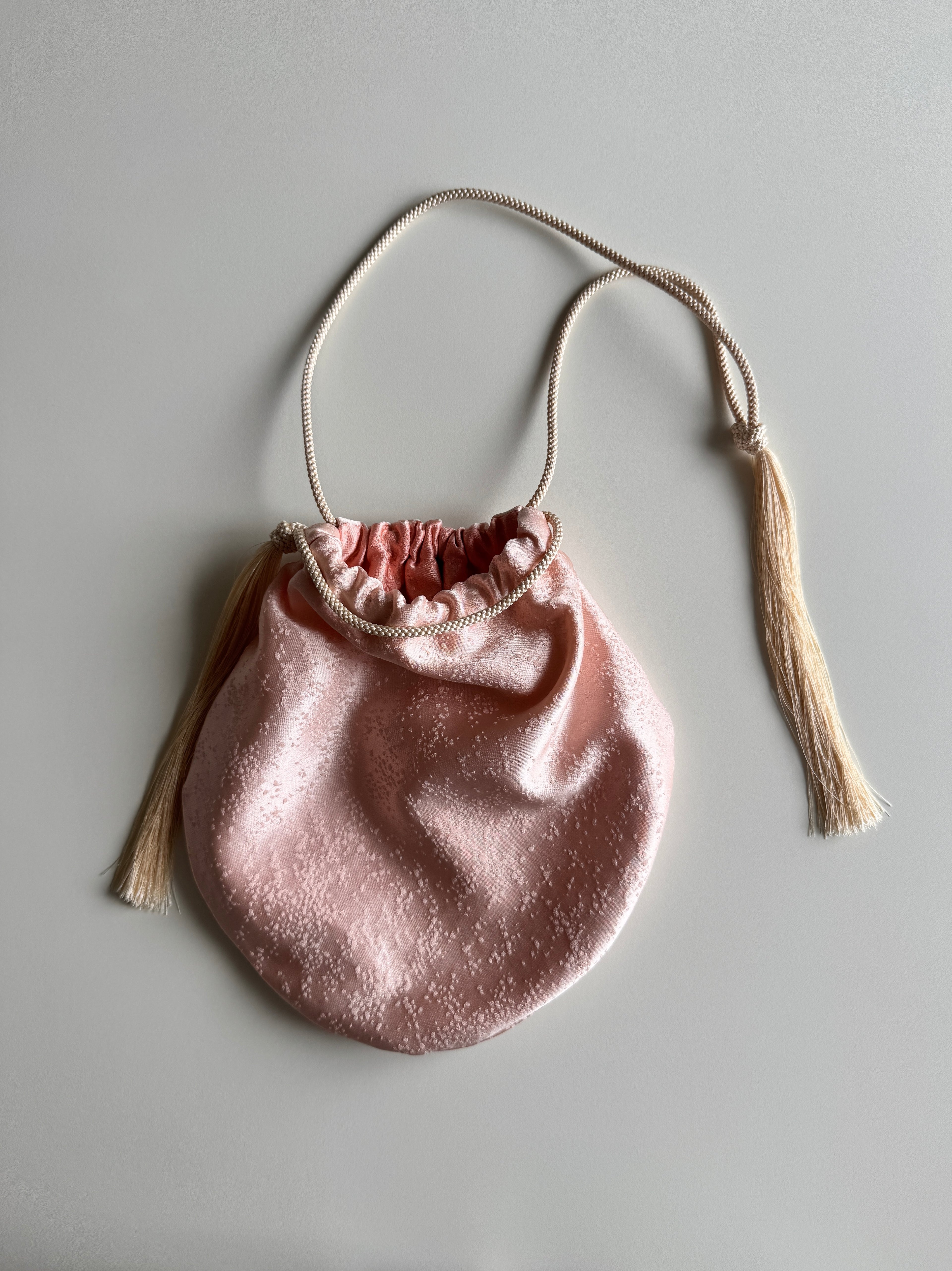 Tassel Drawstring Silk Bag